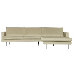 BEPUREHOME Rodeo sofa, m. hjre chaiselong - pistacie fljl