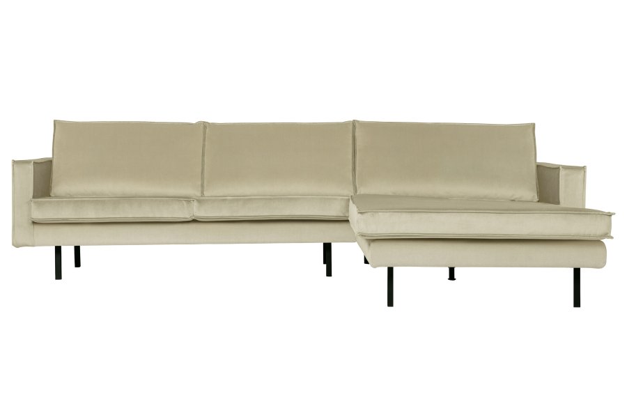 BEPUREHOME Rodeo sofa, m. hjre chaiselong - pistacie fljl