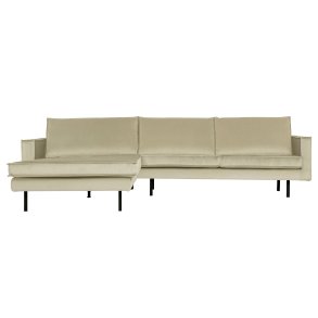 BEPUREHOME Rodeo sofa, m. venstre chaiselong - pistacie fljl