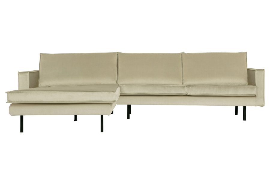 BEPUREHOME Rodeo sofa, m. venstre chaiselong - pistacie fljl