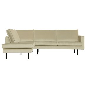 BEPUREHOME Rodeo hjrnesofa, venstre - pistacie fljl