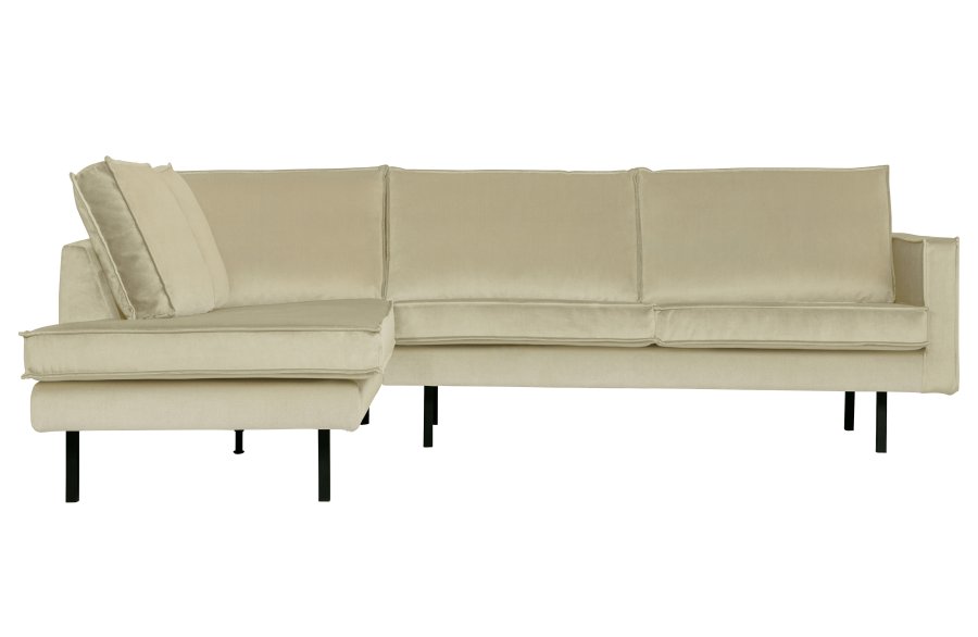 BEPUREHOME Rodeo hjrnesofa, venstre - pistacie fljl