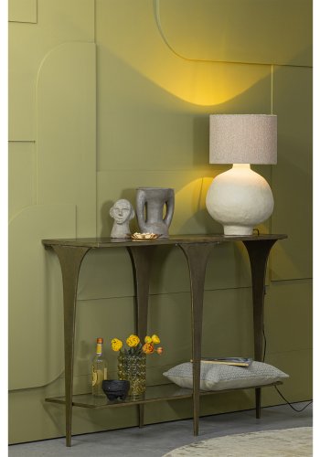 BEPUREHOME Collection bordlampe, hndformet - natur papmaché (H:53)