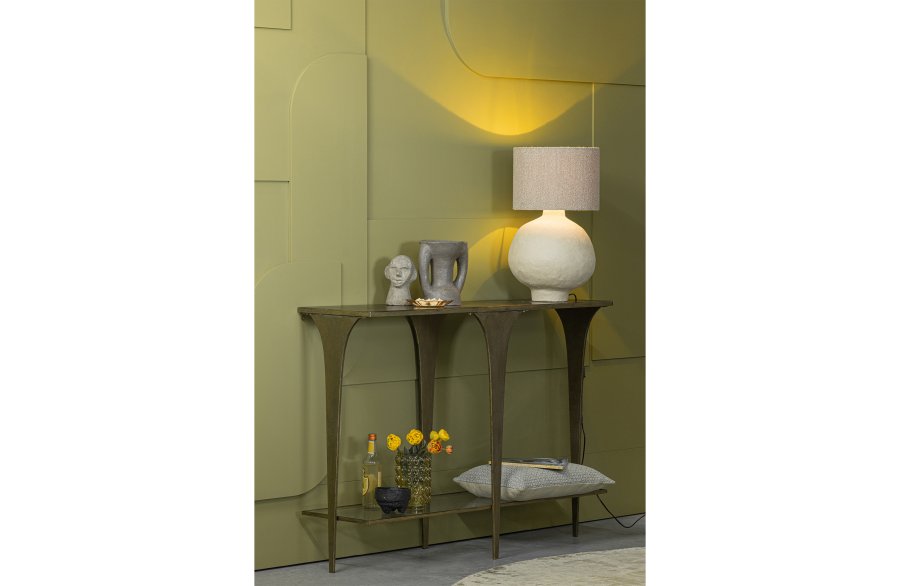 BEPUREHOME Collection bordlampe, hndformet - natur papmaché (H:53)