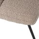 WOOOD EXCLUSIVE Vinny spisebordsstol, drejelig - sand bouclé polyester og sort metal