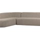 BEPUREHOME Sloping hjrnesofa, venstre - natur melange chenille polyester