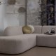 BEPUREHOME Sloping hjrnesofa, venstre - natur melange chenille polyester