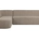 BEPUREHOME Sloping hjrnesofa, venstre - natur melange chenille polyester