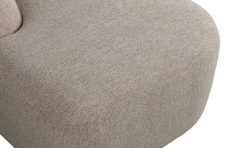 BEPUREHOME Sloping hjrnesofa, venstre - natur melange chenille polyester