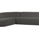 BEPUREHOME Sloping hjrnesofa, venstre - grsort melange chenille stof