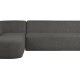 BEPUREHOME Sloping hjrnesofa, venstre - grsort melange chenille stof