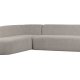 BEPUREHOME Sloping hjrnesofa, venstre - offwhite melange chenille stof