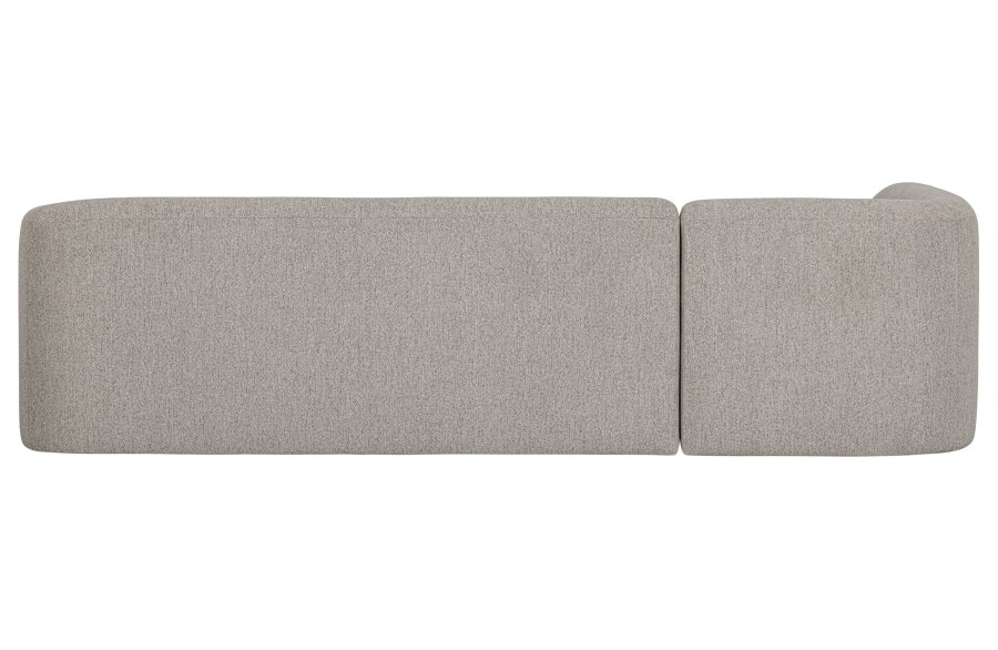 BEPUREHOME Sloping hjrnesofa, venstre - offwhite melange chenille stof