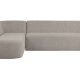 BEPUREHOME Sloping hjrnesofa, venstre - offwhite melange chenille stof