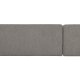 BEPUREHOME Sloping hjrnesofa, venstre - gr melange chenille stof