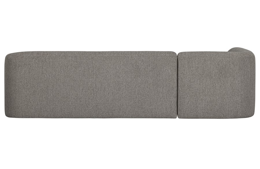 BEPUREHOME Sloping hjrnesofa, venstre - gr melange chenille stof