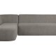 BEPUREHOME Sloping hjrnesofa, venstre - gr melange chenille stof