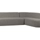 BEPUREHOME Sloping hjrnesofa, hjre - gr melange chenille polyester