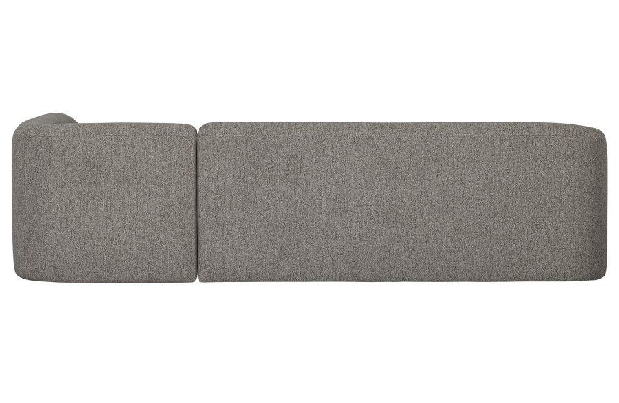 BEPUREHOME Sloping hjrnesofa, hjre - gr melange chenille polyester
