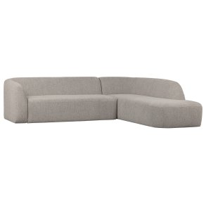 BEPUREHOME Sloping sofa - Creme, Stof (polyester)