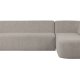 BEPUREHOME Sloping sofa - Creme, Stof (polyester)