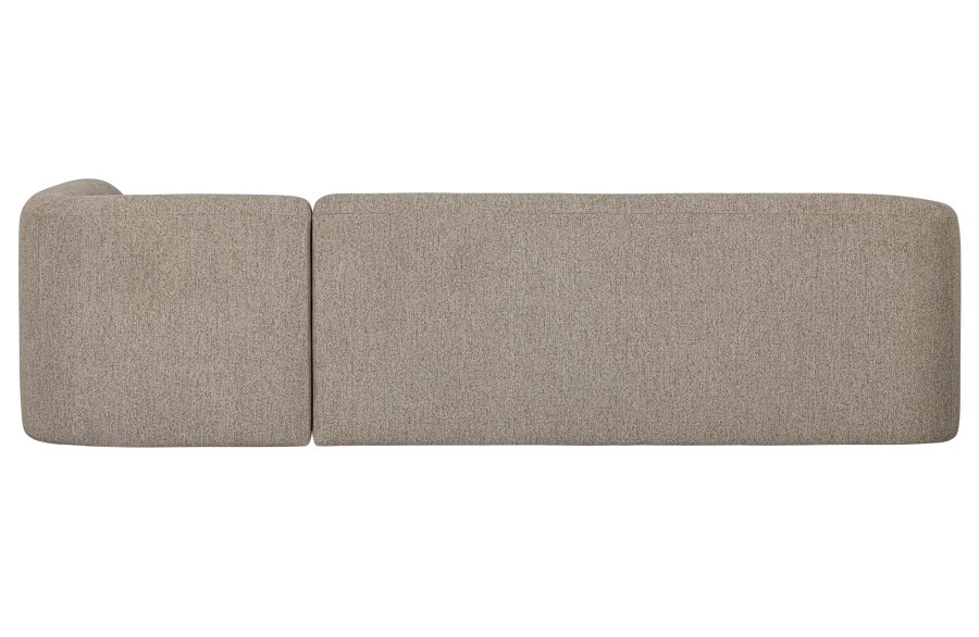 BEPUREHOME Sloping hjrnesofa, hjre - natur melange chenille polyester