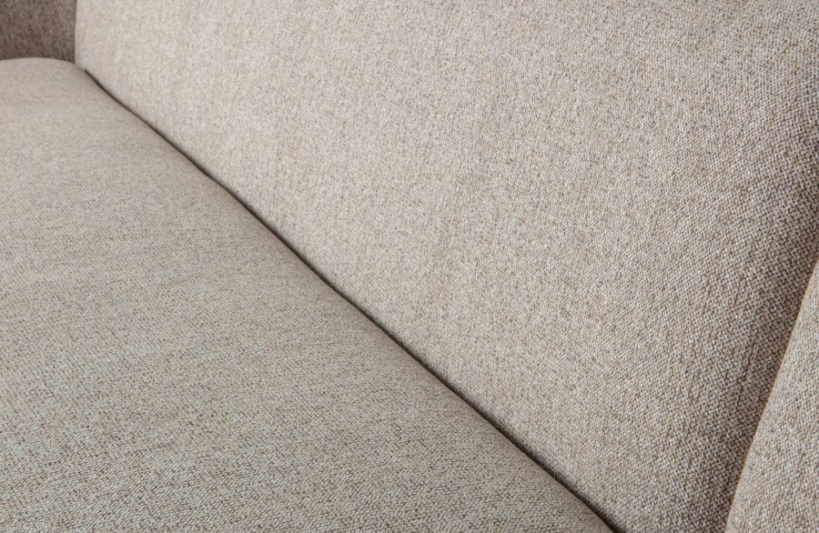 BEPUREHOME Sloping hjrnesofa, hjre - natur melange chenille polyester