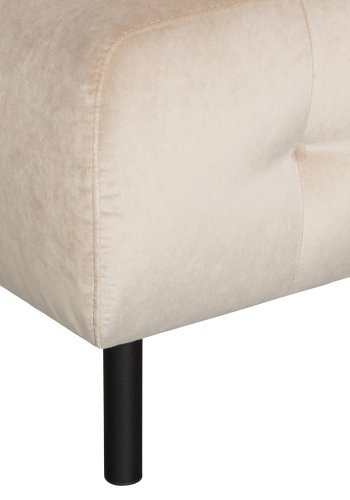 WOOOD EXCLUSIVE Lloyd hjrnesofa, hjre - havsalt vasket fljl og sort metal