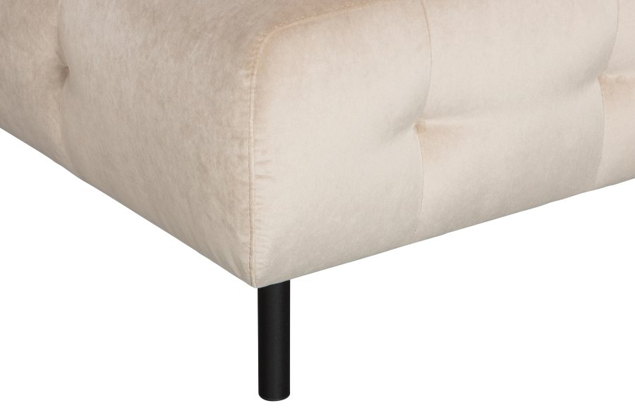 WOOOD EXCLUSIVE Lloyd hjrnesofa, hjre - havsalt vasket fljl og sort metal