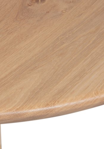 WOOOD Tablo spisebord, m. organisk form, kvadratisk - natur eg (130x130)