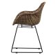 WOOOD EXCLUSIVE Willow havesol, m. armln - natur polyrattan og metal