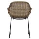 WOOOD EXCLUSIVE Willow havesol, m. armln - natur polyrattan og metal