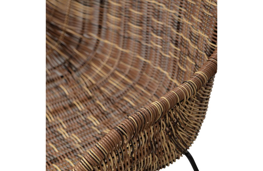WOOOD EXCLUSIVE Willow havesol, m. armln - natur polyrattan og metal