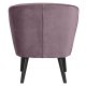 WOOOD Sara lnestol - varm lilla polyester fljl og tr