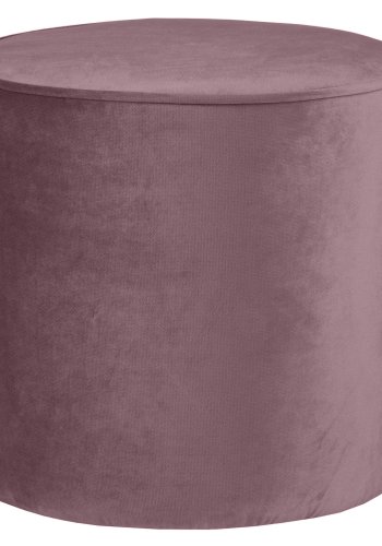 WOOOD Sara hj puf, rund - varm lilla polyester fljl (46)