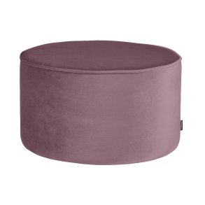 WOOOD Sara lav puf, rund - varm lilla polyester fljl (60)