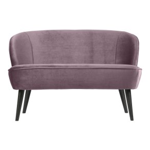 WOOOD Sara lille sofa - varm lilla polyester fljl og tr