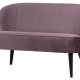 WOOOD Sara lille sofa - varm lilla polyester fljl og tr