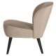WOOOD Sara lnestol - khaki polyester fljl og tr