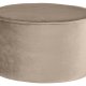 WOOOD Sara lav puf, rund - khaki polyester fljl (60)