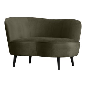 WOOOD Sara lounge lnestol, venstre - varm grn polyester fljl og tr