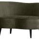 WOOOD Sara lounge lnestol, venstre - varm grn polyester fljl og tr