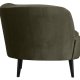 WOOOD Sara lounge lnestol, venstre - varm grn polyester fljl og tr