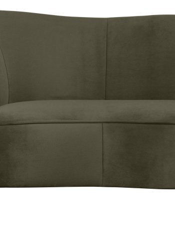 WOOOD Sara lounge lnestol, venstre - varm grn polyester fljl og tr