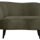 WOOOD Sara lounge lnestol, venstre - varm grn polyester fljl og tr