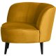 WOOOD Sara lounge lnestol, venstre - okker polyester fljl og tr