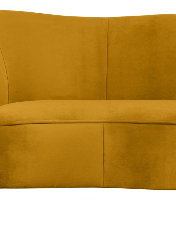 WOOOD Sara lounge lnestol, venstre - okker polyester fljl og tr