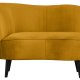 WOOOD Sara lounge lnestol, venstre - okker polyester fljl og tr