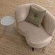 WOOOD Sara lounge lnestol, venstre - khaki polyester fljl og tr
