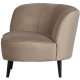 WOOOD Sara lounge lnestol, venstre - khaki polyester fljl og tr